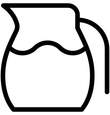 Sürahi düz vektör simgesi