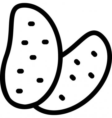 Patates düz vektör simgesi