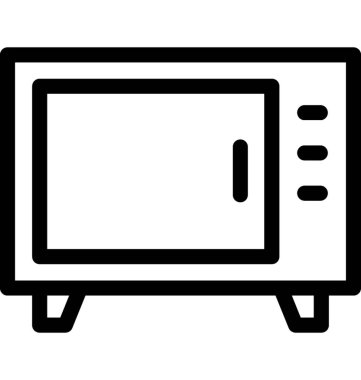 fırın düz vektör simgesi