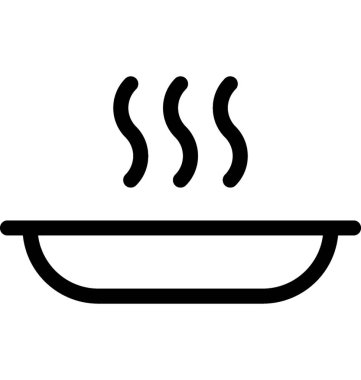 Sıcak yemek düz vektör simgesi