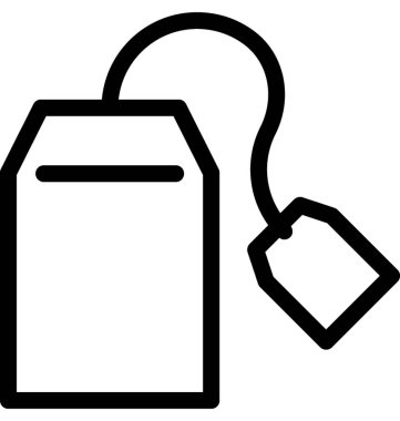 Çay poşeti düz vektör simgesi