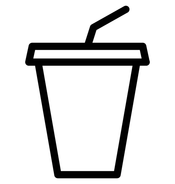 Juice Cup Flat Vector Ícone — Vetor de Stock