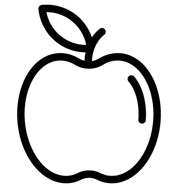 Icono Vector Plano Apple — Vector de stock