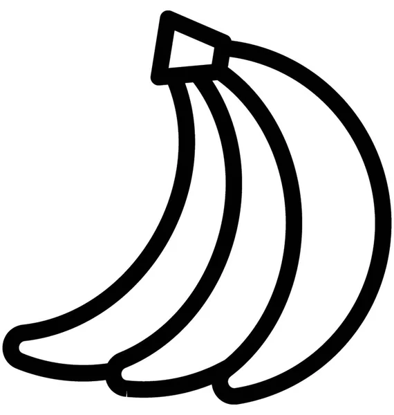 Icône Vectorielle Plate Banane — Image vectorielle