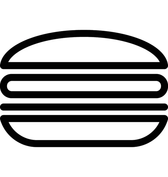 Burger Flach Vektorsymbol — Stockvektor