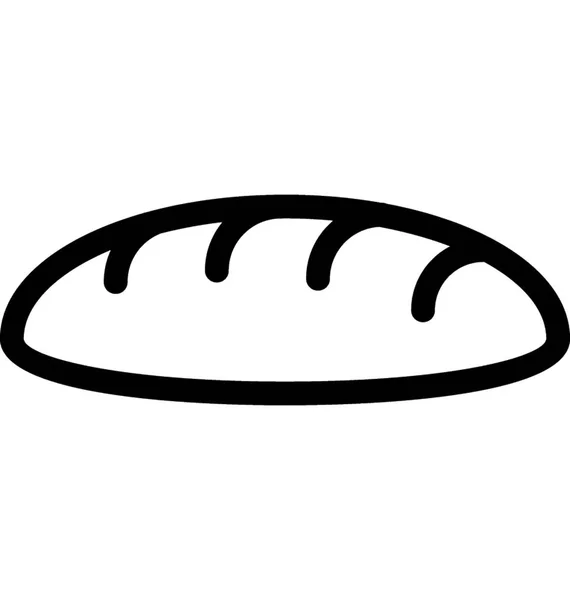 Baguette Platt Vektor Symbol — Stock vektor