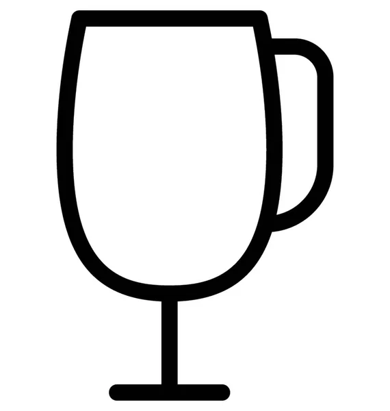 Bier Mok Platte Vector Icon — Stockvector