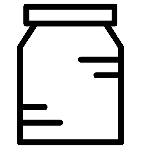 Jar Plana Vector Ícone — Vetor de Stock