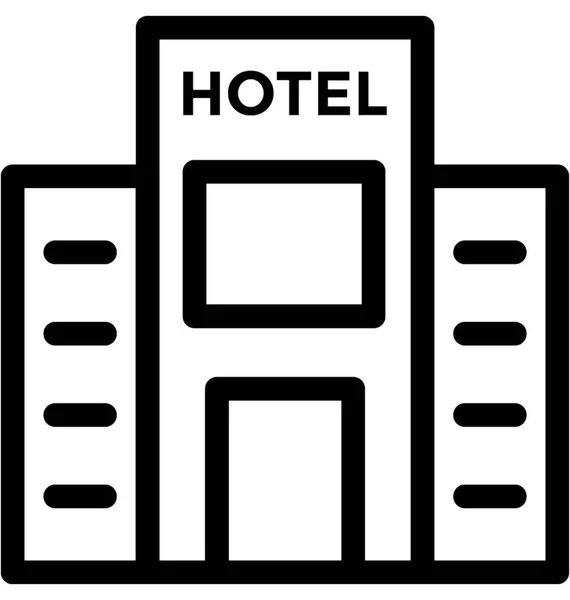 Hotel Icono Vector Plano — Archivo Imágenes Vectoriales