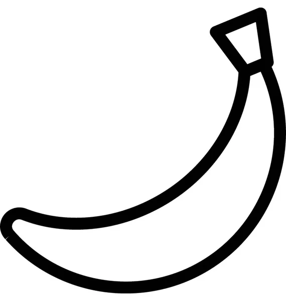 Icône Vectorielle Plate Banane — Image vectorielle