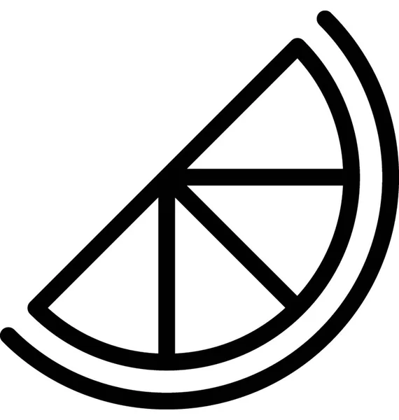 Ikona Płaskie Wektor Plasterek Cytryny — Wektor stockowy