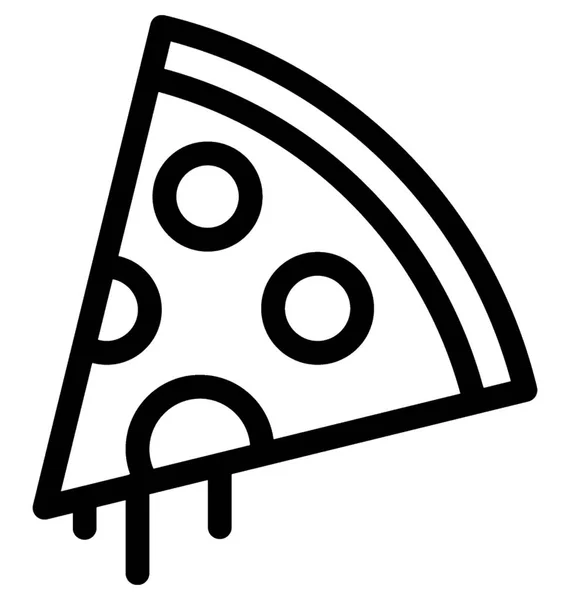 Pizza Ploché Vektorové Ikony — Stockový vektor