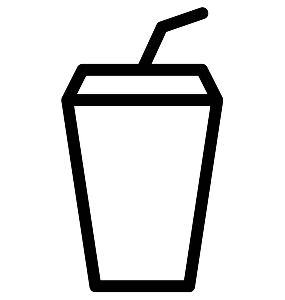 Juice Cup Flat Vector Ícone — Vetor de Stock