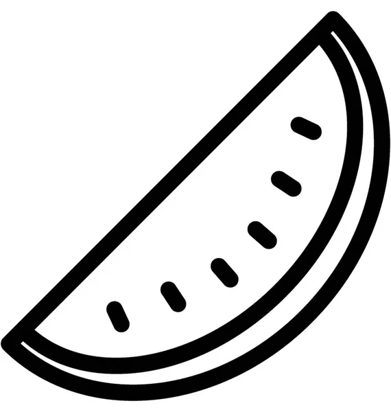 Vattenmelon Platt Vektor Ikon — Stock vektor