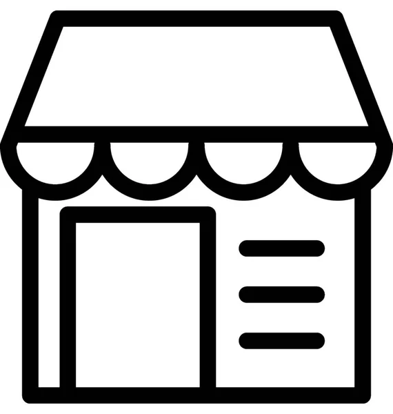 Kiosk Platt Vektor Symbol — Stock vektor