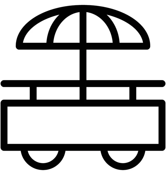 Food Truck Platte Vector Icon — Stockvector