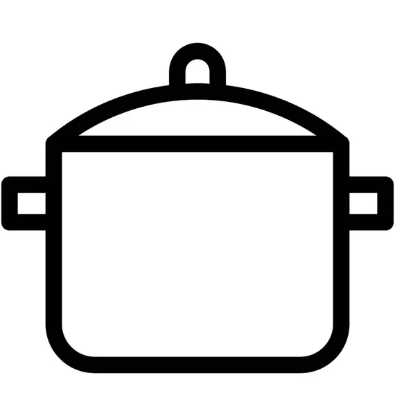 Cooking Pot Flat Vector Icon — Stock Vector