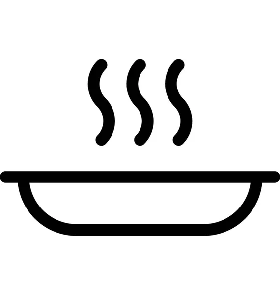 热食品平面矢量图标 — 图库矢量图片