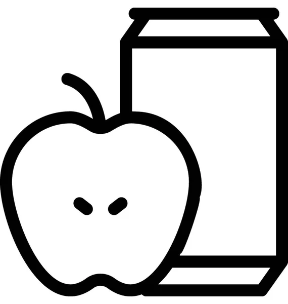 Icono Vector Plano Jugo Manzana — Vector de stock