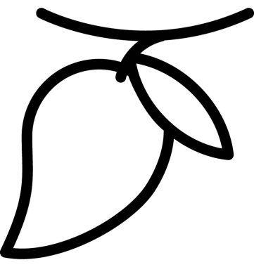 Mango düz vektör simgesi