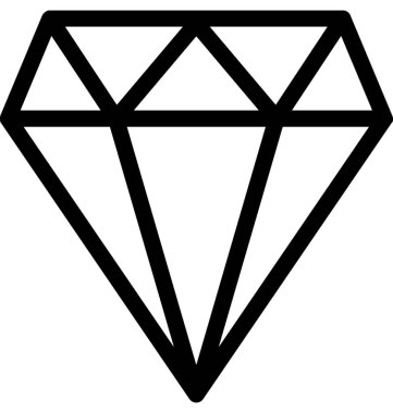 Elmas vektör çizgisi simgesi