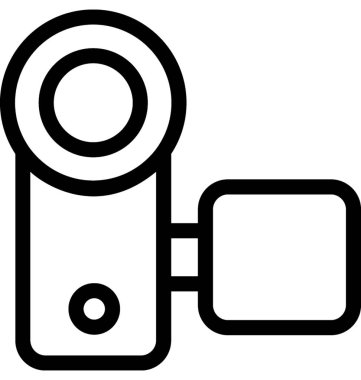 Video kamera vektör satırı simgesi