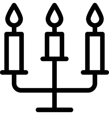 Mumlar vektör satırı simgesi