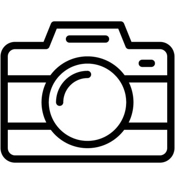 Kamera vektör satırı simgesi