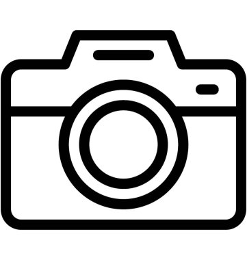 Kamera vektör satırı simgesi