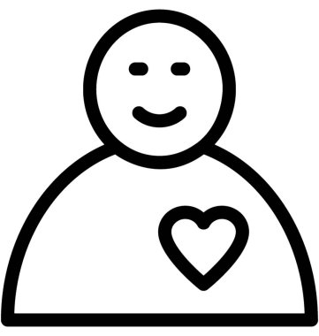 Aşk vektör satırı simgesi