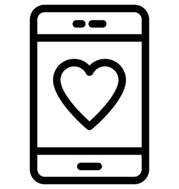 Telefon vektör satırı simgesi