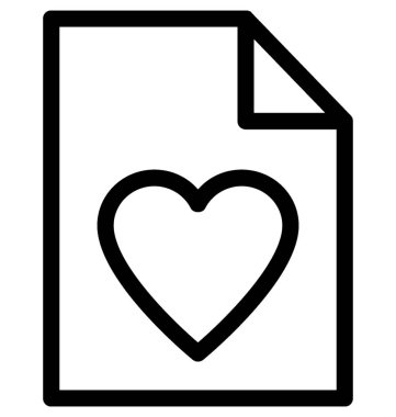 Aşk mektubu vektör satırı simgesi