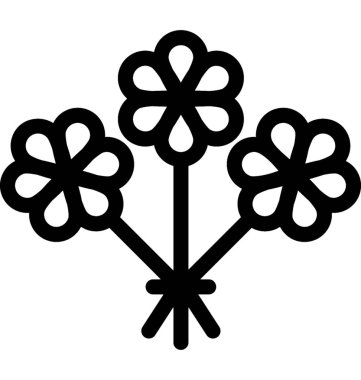 Çiçek vektör satırı simgesi