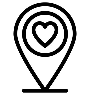 En sevdiğim yer vektör satırı simgesi