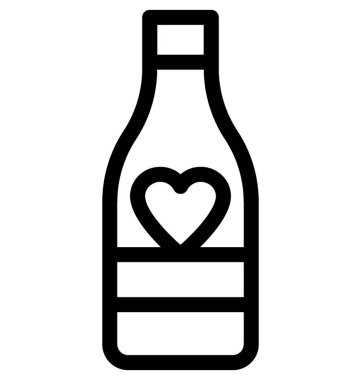 Şarap vektör satırı simgesi