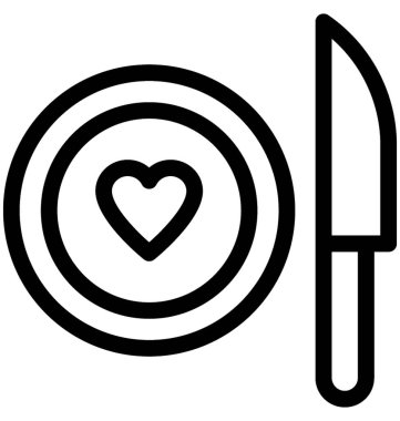 bıçak vektör çizgisi simgesi