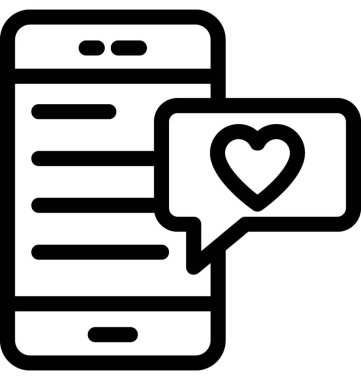 Telefon vektör satırı simgesi