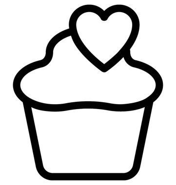 Muffin vektör satırı simgesi