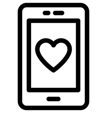 Telefon vektör satırı simgesi