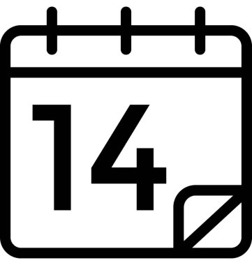 Takvim vektör satırı simgesi