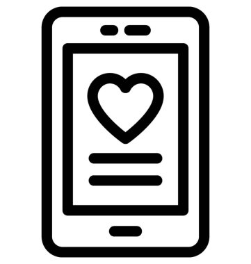 Telefon vektör satırı simgesi