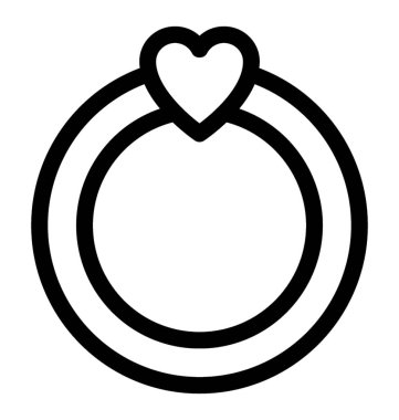 Elmas yüzük vektör satırı simgesi