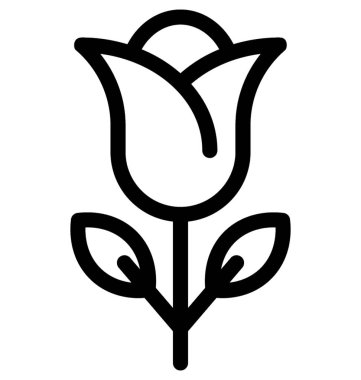 Rosebud vektör satırı simgesi
