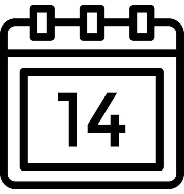 Takvim vektör satırı simgesi