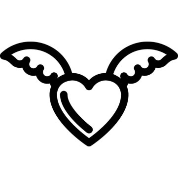 Hava vektör çizgisi simgesinde seviyorum