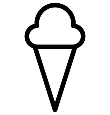 Buz koni vektör satırı simgesi