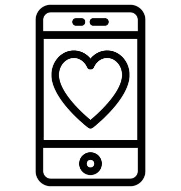 Telefon vektör satırı simgesi