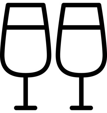 Kokteyl vektör çizgisi simgesi