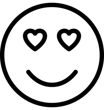 Gülen vektör satırı simgesi