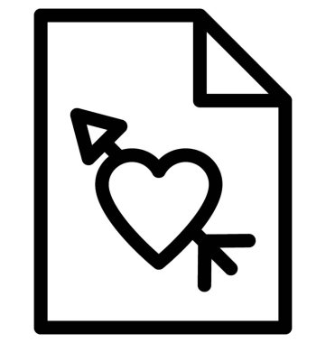 Kalp lolipop vektör satırı simgesi